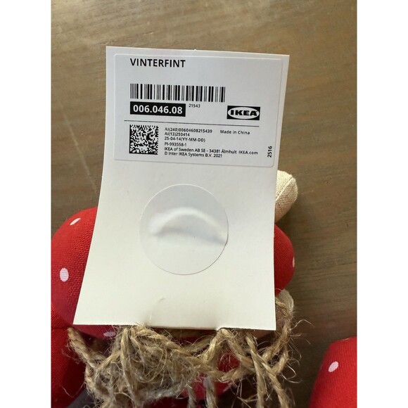 IKEA Ornament Mushrooms Set Of 8 Red Fabric Mushroom 006.046.08 Fast Ship - Picture 4 of 5